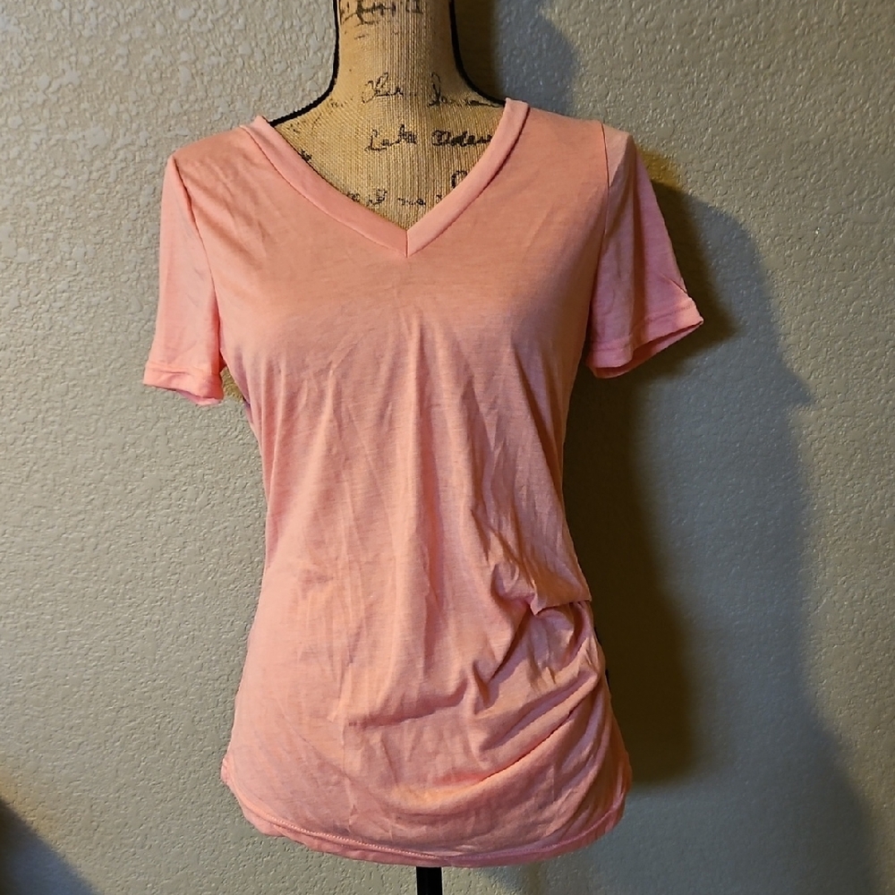 SHEIN Orange Fitted Short Sleeve T-Shirt